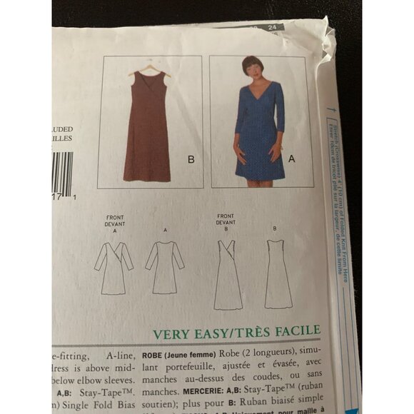 Vogue Misses Dress Sewing Pattern 9766 Sz XSmall - XLarge - Uncut - Picture 7 of 9